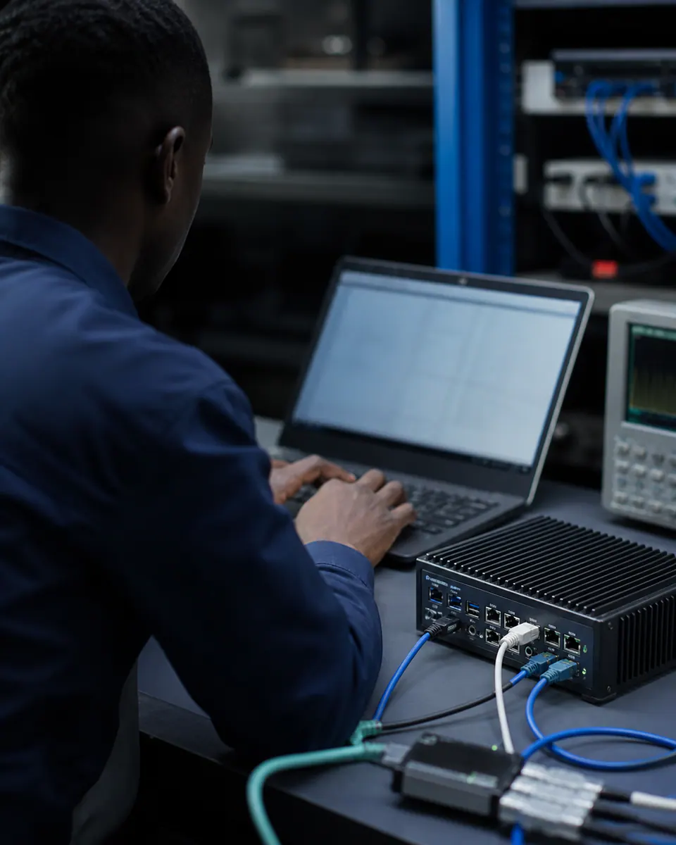 Representative work image of an African automation specialist; not a portrait of Precious Pwajok